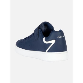 GEOX ECLYPER ΠΑΙΔΙΚΑ SNEAKERS ΑΝΑΤΟΜΙΚΑ ΜΕ ΣΚΡΑΤΣ NAVY ΜΠΛΕ J36LSA000BCC4002 